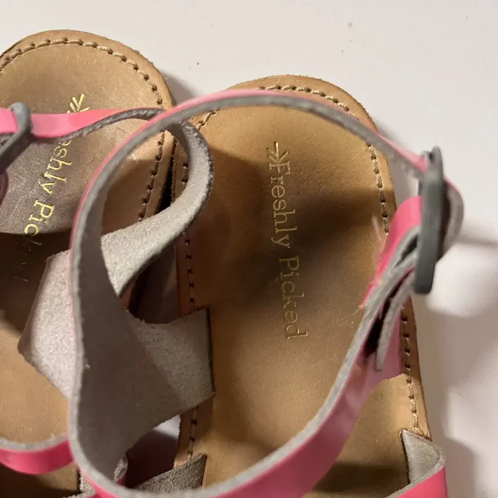 Freshly Picked Neon Pink Patent Leather Saybrook Sandals - 11